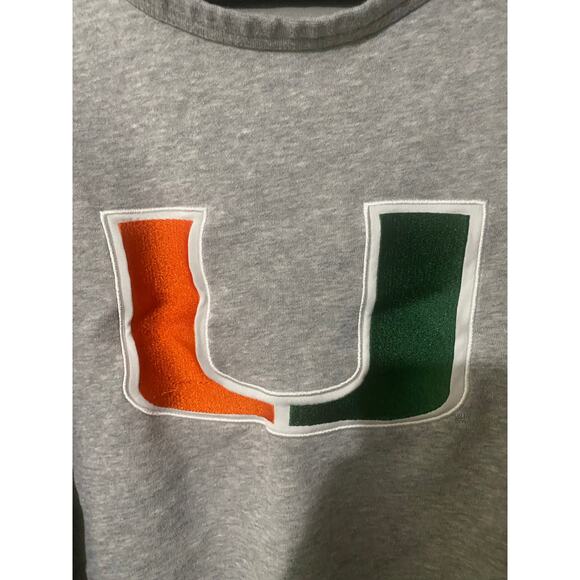 Adidas Miami Hurricanes Sweatshirt Size Medium - Picture 2 of 8